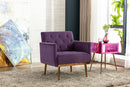 Accent Chair, leisure single sofa with Rose Golden feet