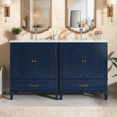60" Bathroom Vanity with Double Sink Combo Set