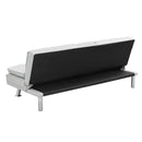 Futon Sofa Bed With Armrest Two Holders Wood Frame, Stainless Leg by HouseOfZazla