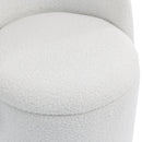 Barrel Chair & Built In Storage, 360° Swivel - Beige by HouseOfZazla