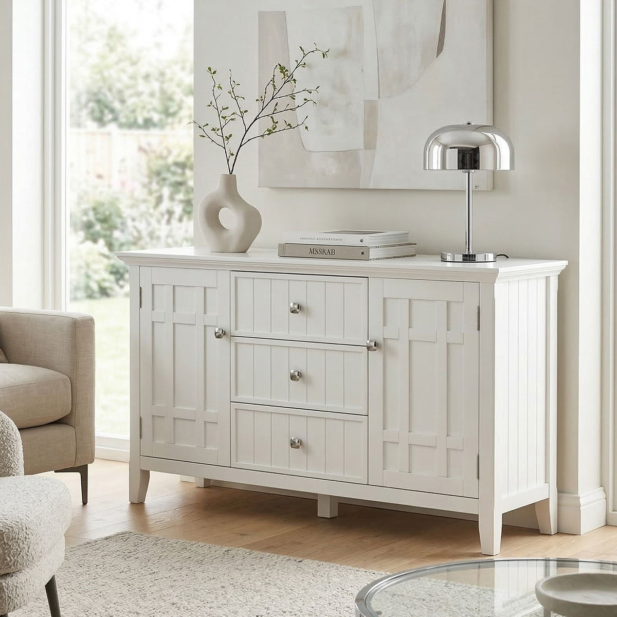 Bedford - Sideboard Buffet - White, photo 8 of 10