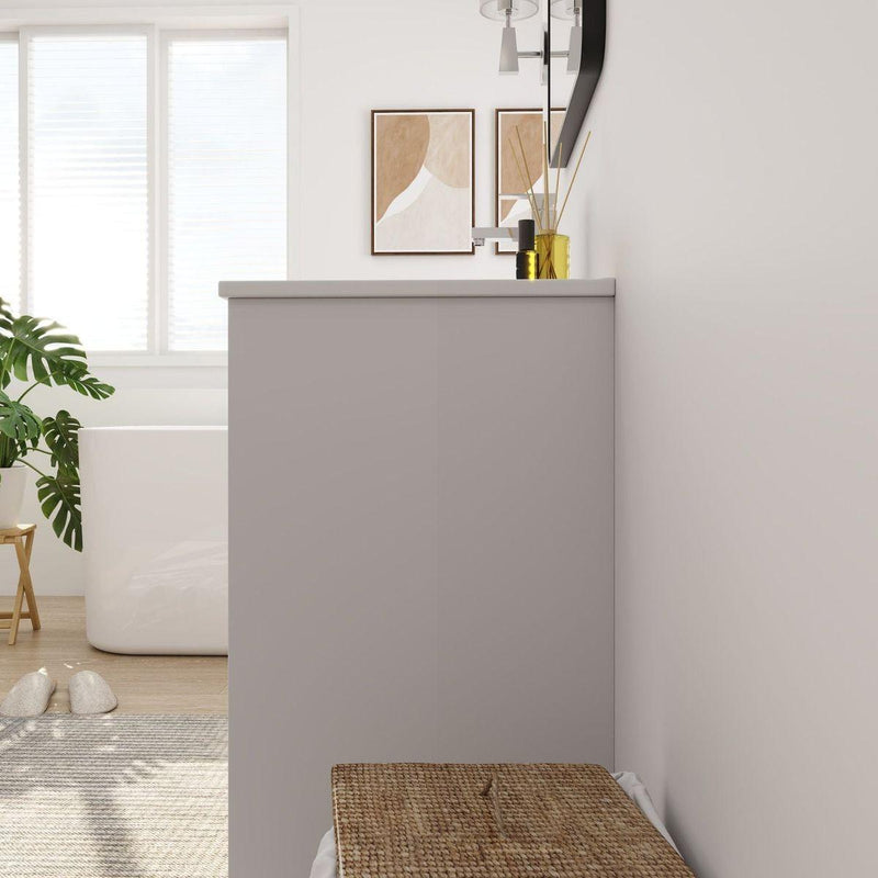 30" Freestanding Bathroom Vanity With Ceramic Sink-BVB06730WH-