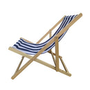 Sling Folding Chaise Lounge Chair - Stripe Blue by HouseOfZazla