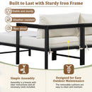 U_style Outdoor L-Shaped Sofa with Iron Frame,Weather-Resistant Patio Sofa Set with Ultra-Thick Cushions,Comfortable Seating for 3,Ideal for Patio, Balcony,and Garden by Montret