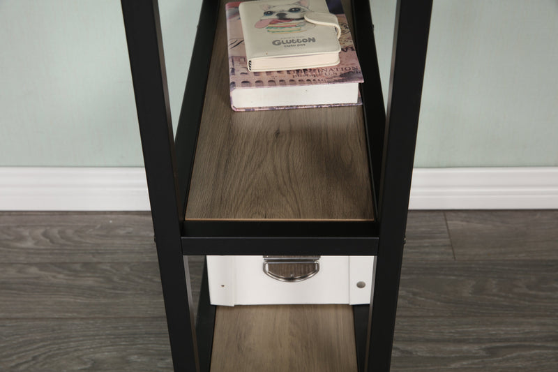 55-inch oversized light gray wood grain, best-selling home office computer desk, study writing desk with two-layer bookshelf