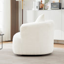 360° Swivel Barrel Sofa Chair With Throw Pillow, Upholstered Accent Chair by HouseOfZazla