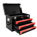 Portable 20" Steel Tool Box With 3 Drawers And Metal Latch Closure by HouseOfZazla