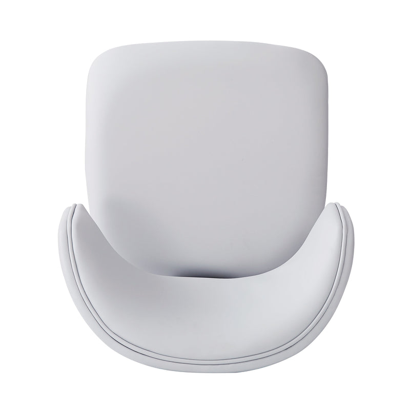 7 Pieces Contemporary Dining Set with Faux Leather Chairs and Metal Legs , Black+White+Natural Wood Finish