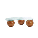 3 Ball Solid Glass Coffee Table