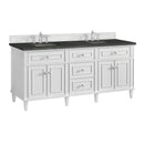 James Martin Lorelai 72" Double Bathroom Vanity, Bright White