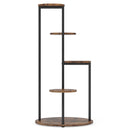 4 Tier Corner Plant Stand For Balcony, Garden & Patio - Rustic Brown by HouseOfZazla