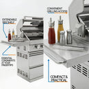 75300 BTU 6 Burners Deluxe Stainless Steel Gas Outdoor Kitchen Barbecue Island Grill by HouseOfZazla