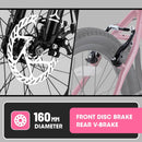 S20101 20" Kids' Bike, Boys Girls Mountain Bike Ages 8-12, 7 Speed Teenager Children Kids' Bicycles, Front Suspension Disc Brake Rear V-Brake, High Steel Frame by HouseOfZazla
