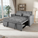 3 In 1 Pull Out Couch Convertible Sofa Bed With Reclining Backrest by Unique Piece Furniture