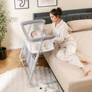 Baby Bassinet Bedside Crib with Adjustable Height Comfy Mattress by LJGDeals