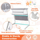 Baby Bassinet Bedside Crib with Adjustable Height Comfy Mattress