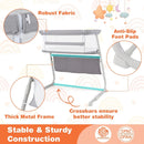 Baby Bassinet Bedside Crib with Adjustable Height Comfy Mattress by LJGDeals