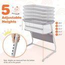 Baby Bassinet Bedside Crib with Adjustable Height Comfy Mattress by LJGDeals