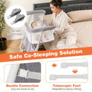 Baby Bassinet Bedside Crib with Adjustable Height Comfy Mattress by LJGDeals