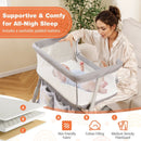 Baby Bassinet Bedside Crib with Adjustable Height Comfy Mattress by LJGDeals