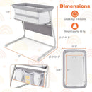 Baby Bassinet Bedside Crib with Adjustable Height Comfy Mattress by LJGDeals