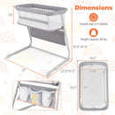 Baby Bassinet Bedside Crib with Adjustable Height Comfy Mattress