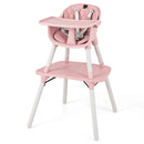 4-in-1 Baby Convertible Toddler Table Chair Set with PU Cushion by LJGDeals