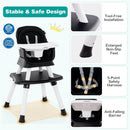 6-in-1 Convertible Baby High Chair with Adjustable Removable Tray by LJGDeals