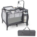 Portable Baby Playard with Changing Table Bassinet and Music Box