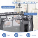 Portable Baby Playard with Changing Table Bassinet and Music Box