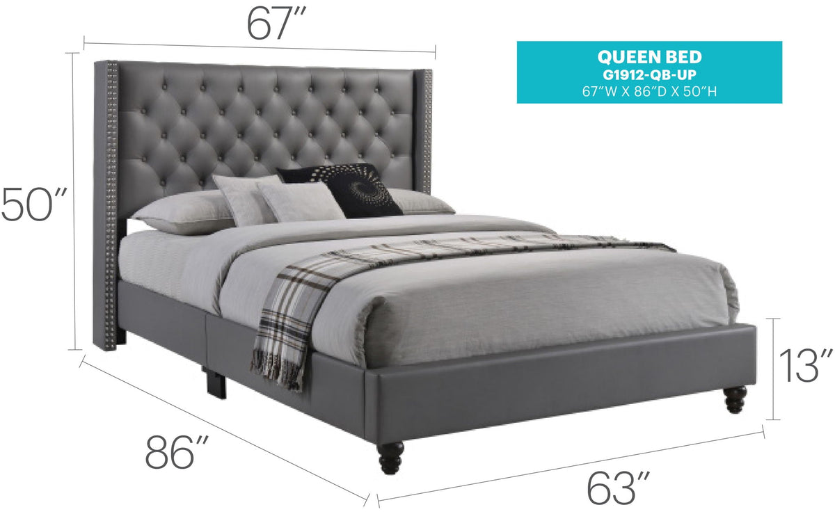 Nailhead Bed Transitional Vibrant, photo 24 of 28