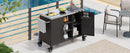 K&K 55.5" Outdoor Kitchen Island with Sink by HouseOfZazla