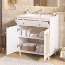 Modern Bathroom Vanity With Sink, Cabinet With Adjustable Shelf