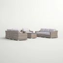 Stylish Sofa Seating Group With Cushions Perfect For Outdoor Gatherings by HouseOfZazla