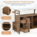 54.33' Farmhouse Rolling Outdoor Kitchen Cart by HouseOfZazla