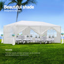Wedding Party Canopy Tent Outdoor Gazebo With 6 Removable Sidewalls - White by Unique Piece Furniture