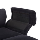 Modern Deep Seat Sectional Sofa With Ottoman