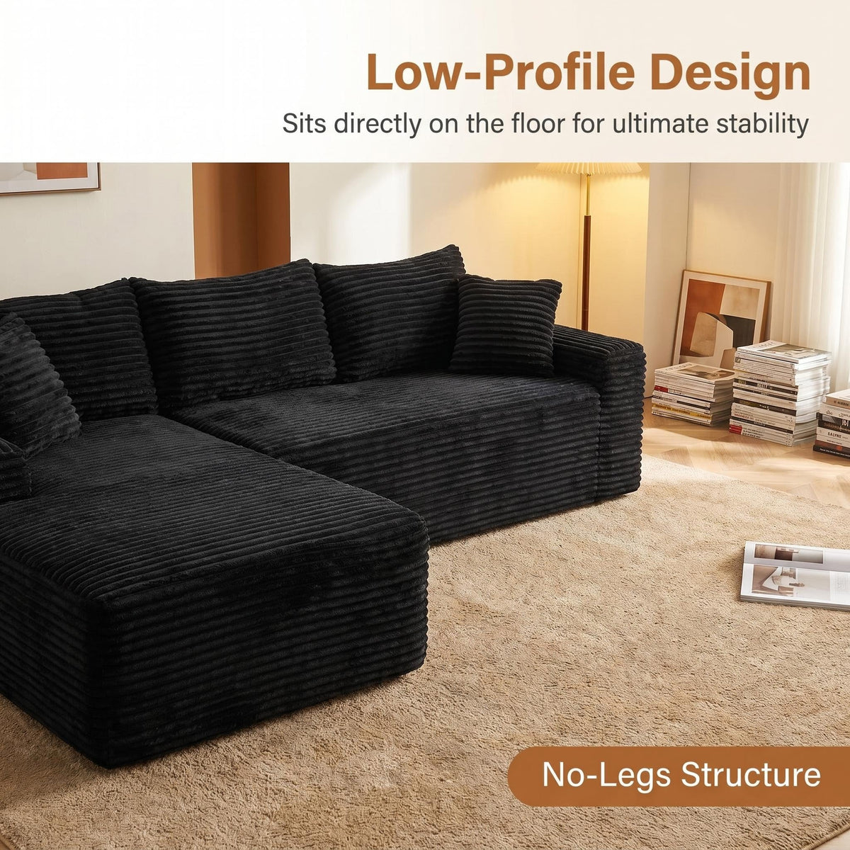 94.5" Cloud Modular Sectional Sofa Couch with L-Shape Chaise, photo 5 of 10