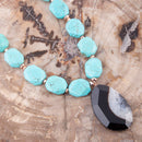 Back to Blue Turquoise Magnesite Pendant Necklace