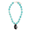 Back to Blue Turquoise Magnesite Pendant Necklace