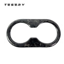 Backseat Cup Holder for Tesla Model 3 Model Y - Carbon Fiber Interior Mods