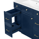Bathroom Vanity With Ceramic Sink, Soft Close Doors, Adjustable Shelves by HouseOfZazla