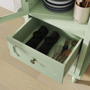 Minimalism Buffet Cabinet With Glass Doors And Double Drawer by HouseOfZazla