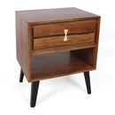 Asther - Bedside Table - Natural Wood / Brown by Unique Piece Furniture