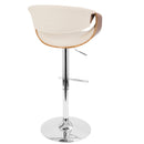 Curvo - Mid Century Modern Adjustable Barstool With Swivel With Straight T Footrest by HouseOfZazla