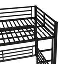 Metal Bunk Bed, Full XL Over Full XL Frame