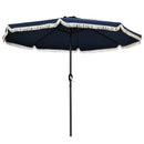 Outsunny 9ft Patio Umbrella with Push Button Tilt and Crank