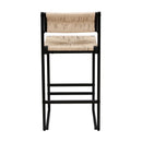 Bar Stools Paper Rope Weave Dining Chairs With Back Hand Weave Stools For Kichen Island, Bar & Counter (Set of 2) by HouseOfZazla
