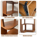 6-Tier L-Shaped Corner Bookshelf with Anti-Tip Safety Kit