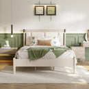 Solid Wood Queen Bed - Heavy Duty Support